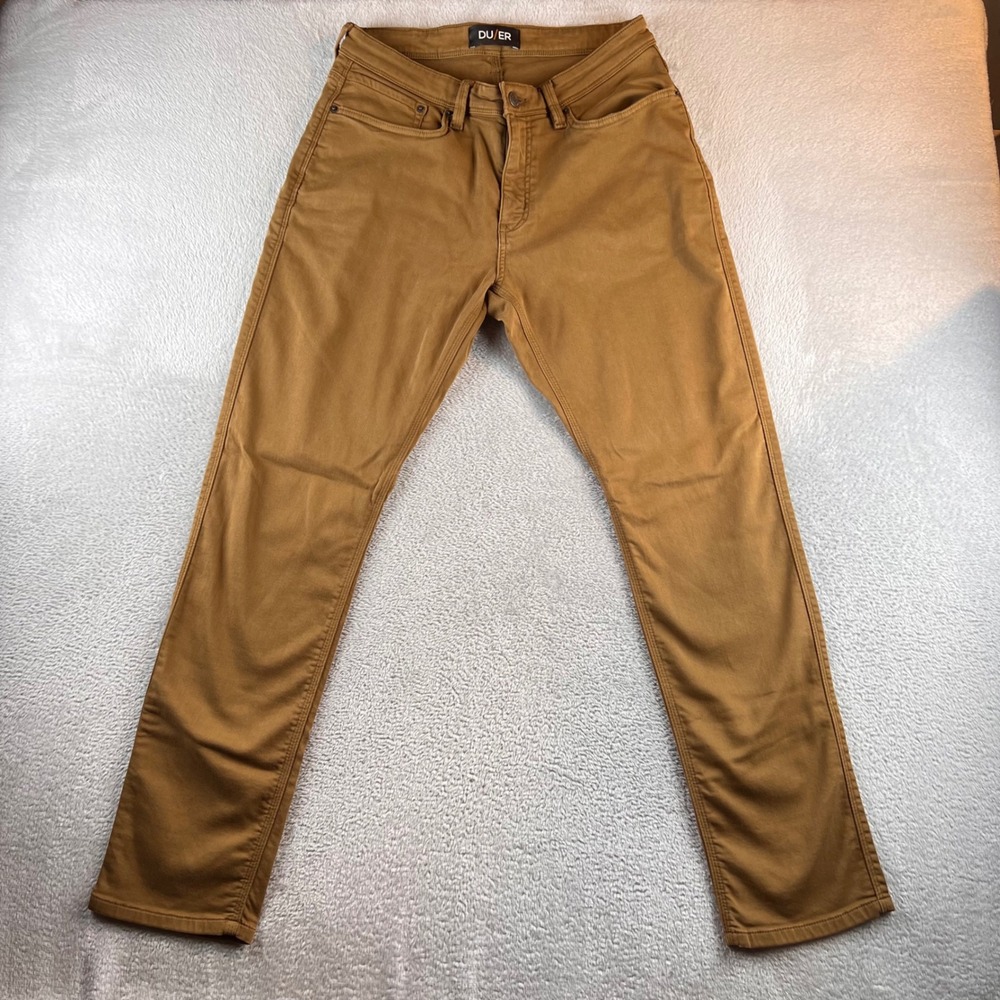 DU/ER N2X Relaxed Taper Pants Mens 32 Tobacco Brown MFNR1002